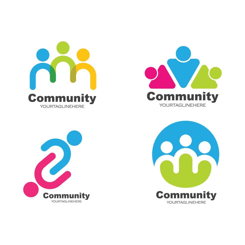 leiderschap, gemeenschap, sociaal en bedrijf logo icoon vector