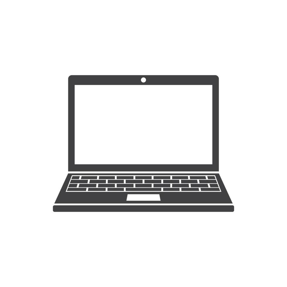 laptop logo icoon vector illustratie