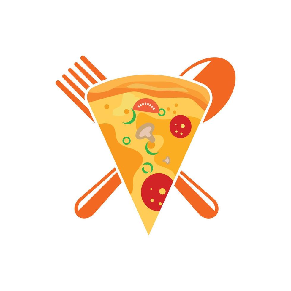 pizza icoon logo illustratie vector