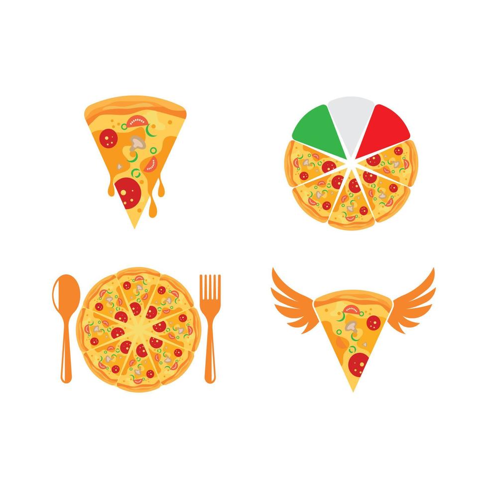 pizza icoon logo illustratie vector
