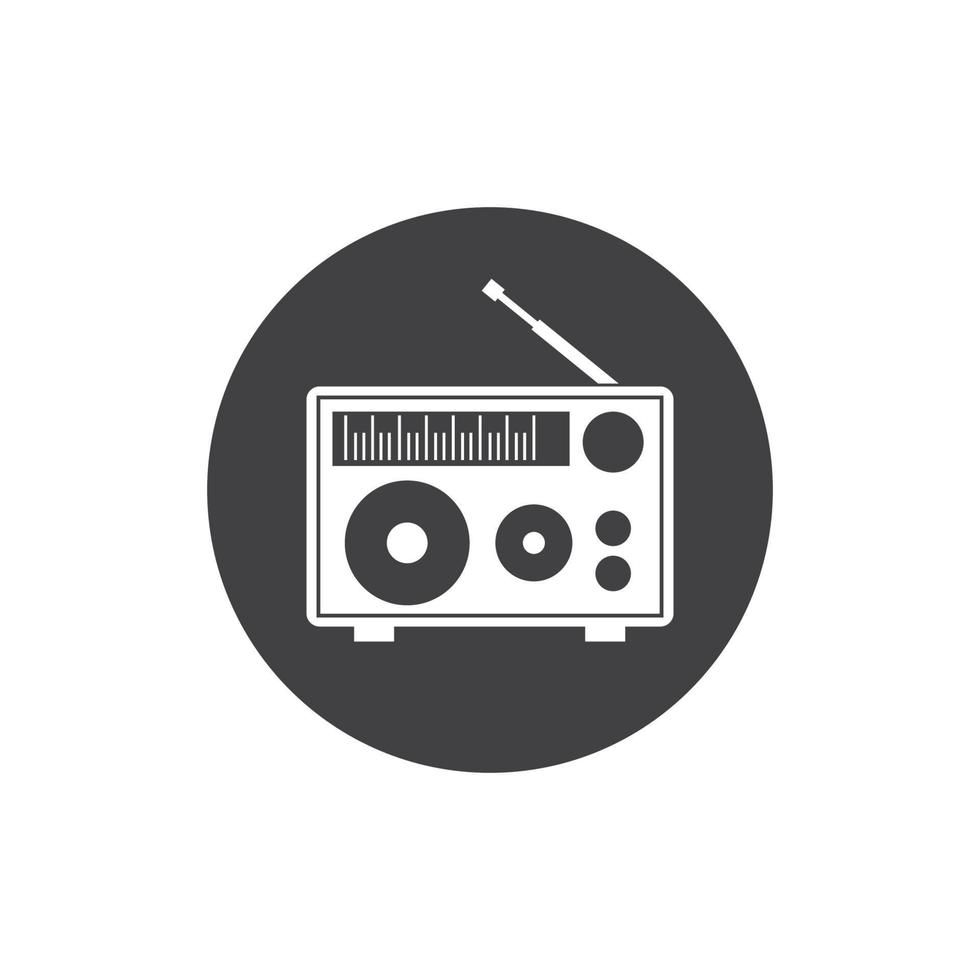 radio logo icoon vector illustratie