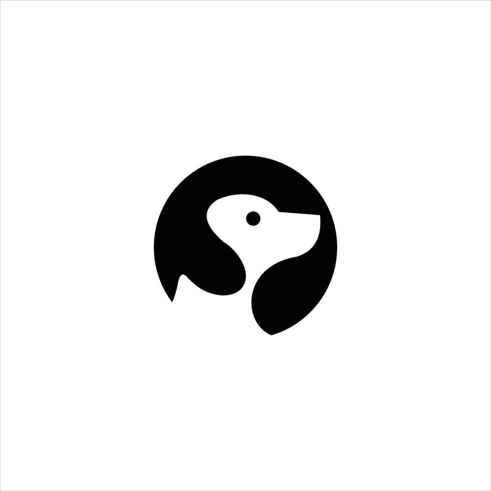hond hoofd icoon ontwerp logo vector sjabloon