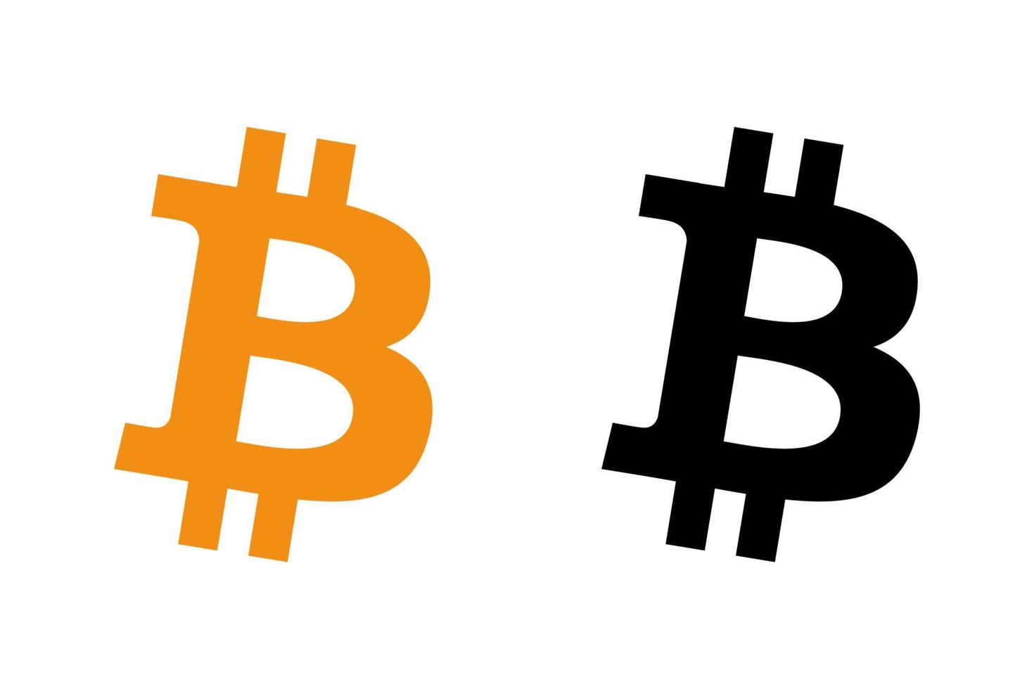 bitcoin logo vector, bitcoin icoon vrij vector