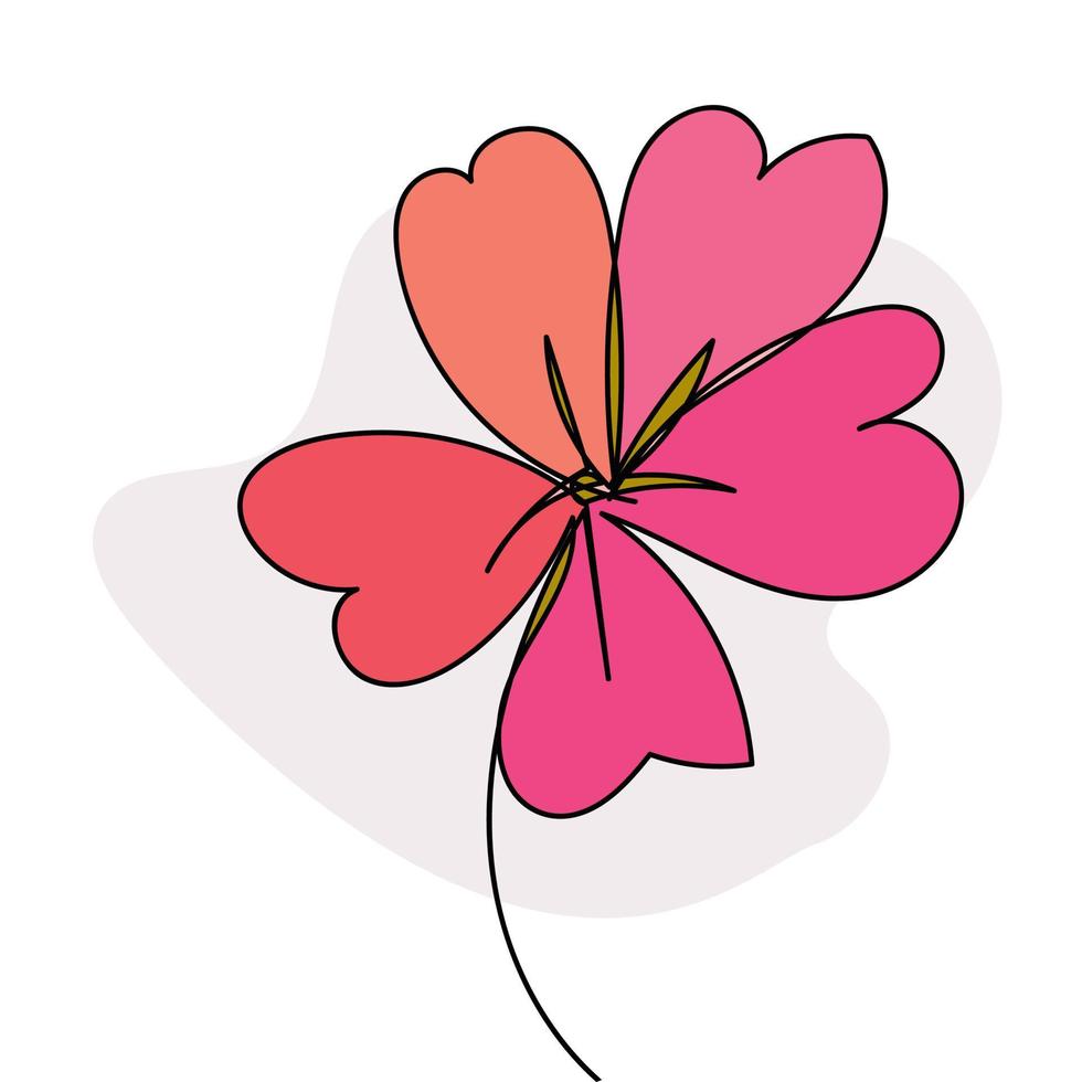 hand- getrokken abstract tekening bloemen vector