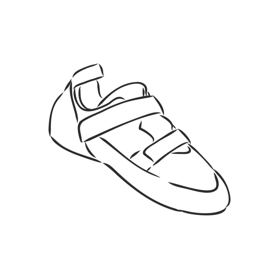 schoenen voor klimmers vector schetsen