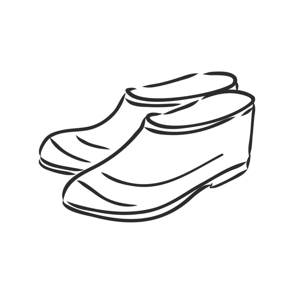 overschoenen vector schetsen