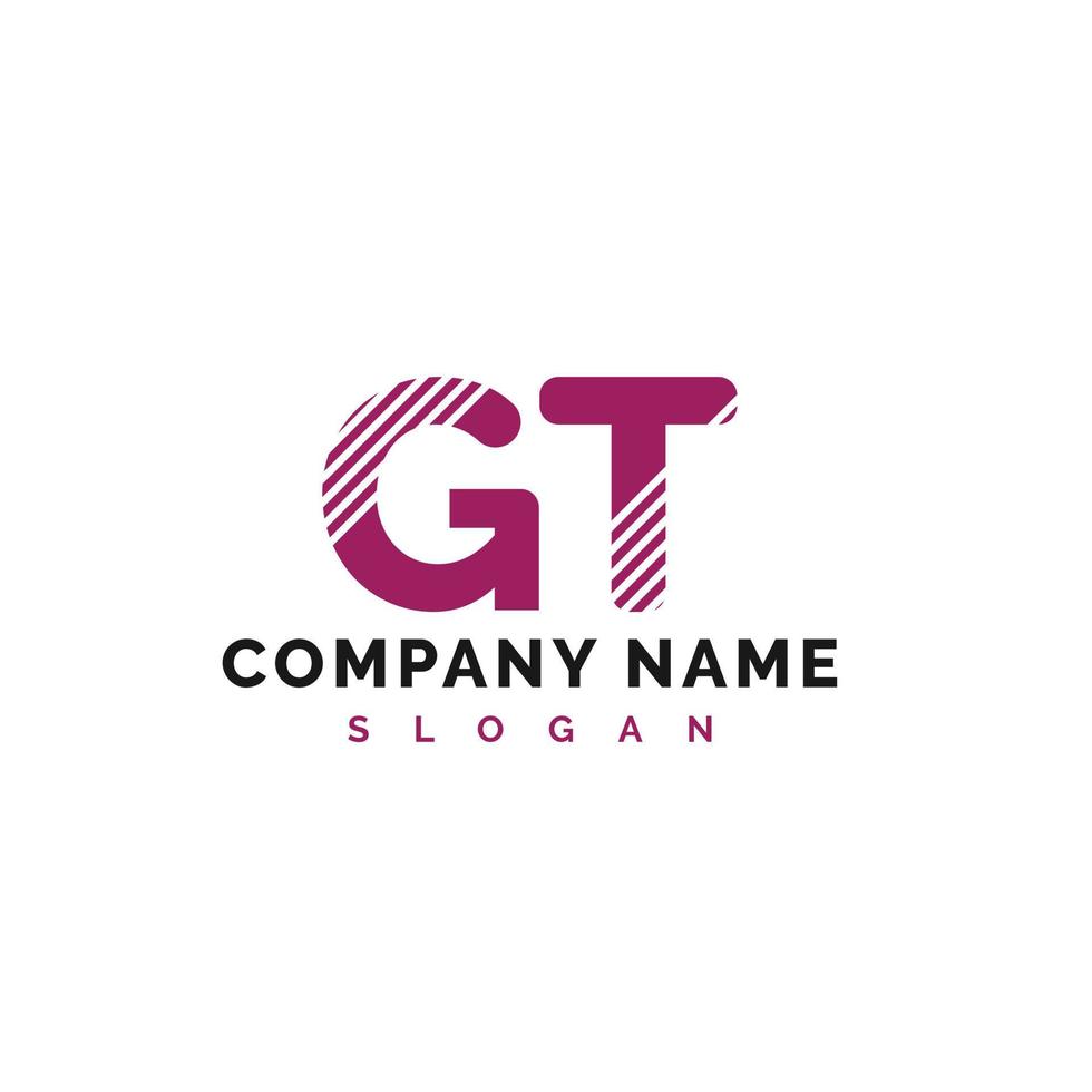 gt brief logo ontwerp. gt brief logo vector illustratie - vector