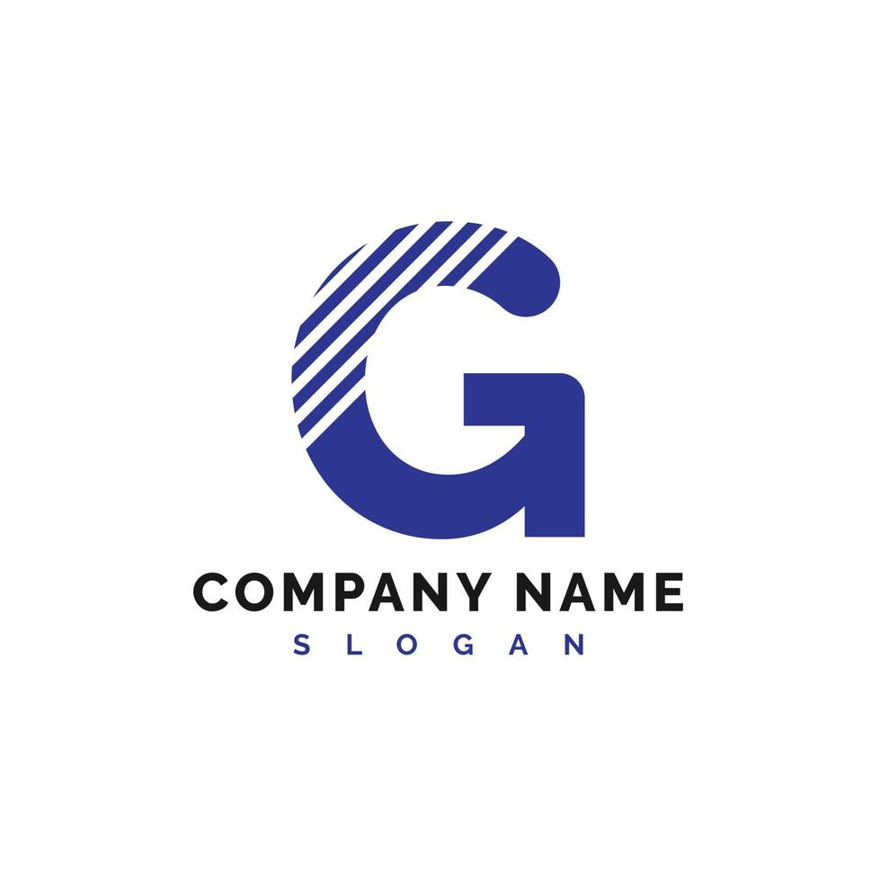 g logo ontwerp. g brief logo icoon vector illustratie - vector