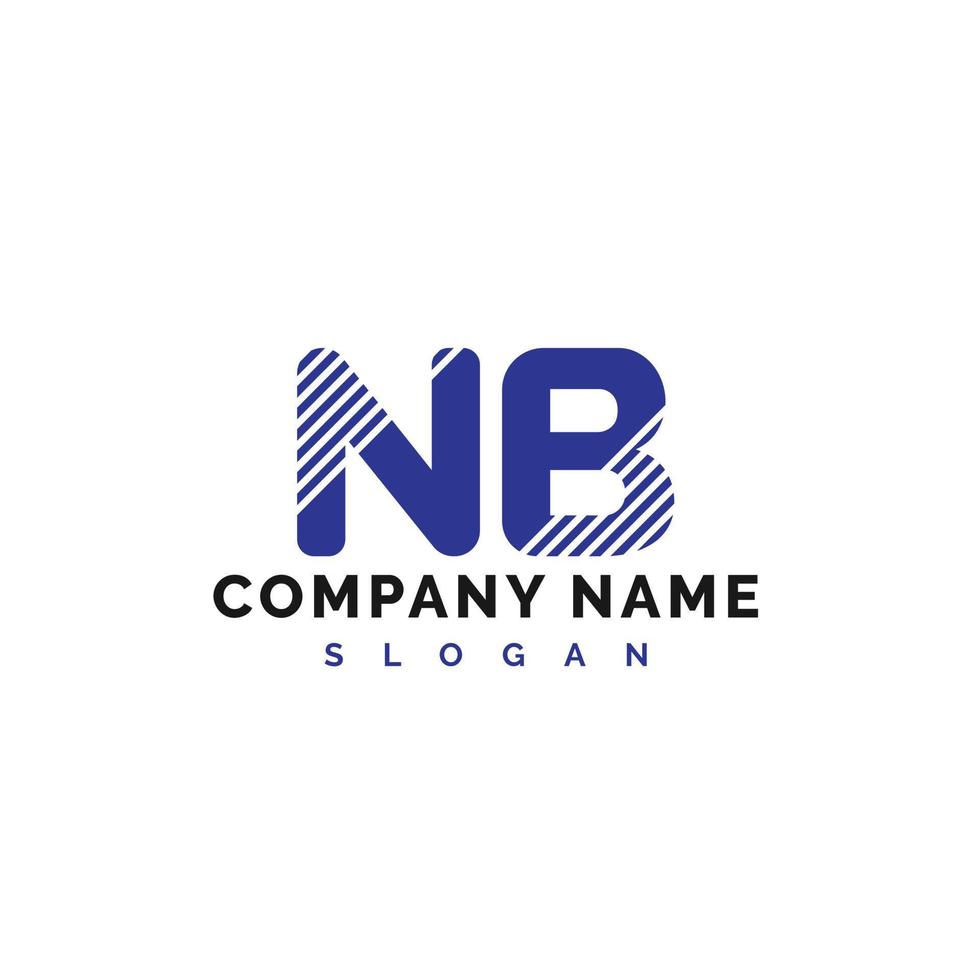 nb brief logo ontwerp. nb brief logo vector illustratie - vector