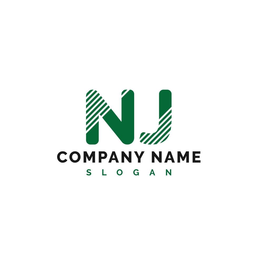 nj brief logo ontwerp. nj brief logo vector illustratie - vector