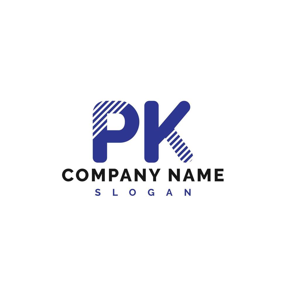 pk brief logo ontwerp. pk brief logo vector illustratie - vector