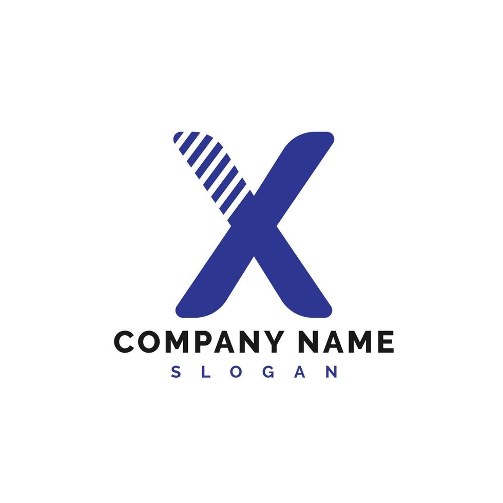 X logo ontwerp. X brief logo icoon vector illustratie - vector