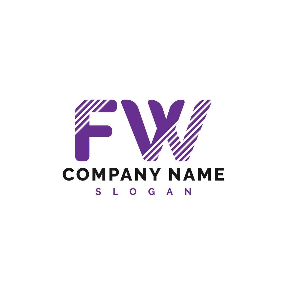 fw brief logo ontwerp. fw brief logo vector illustratie - vector
