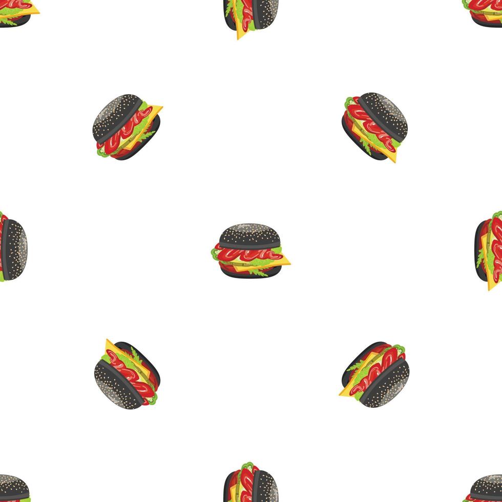 zwart hamburger patroon naadloos vector