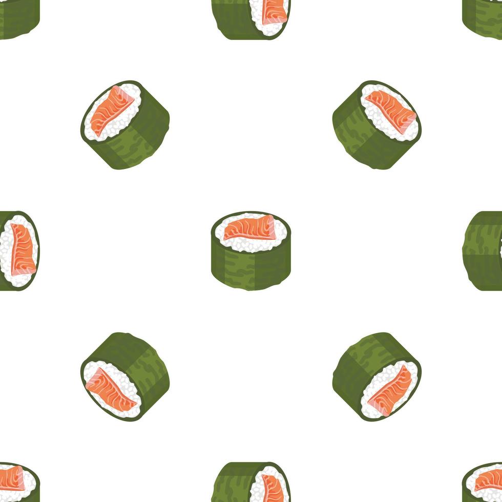 Aziatisch sushi patroon naadloos vector