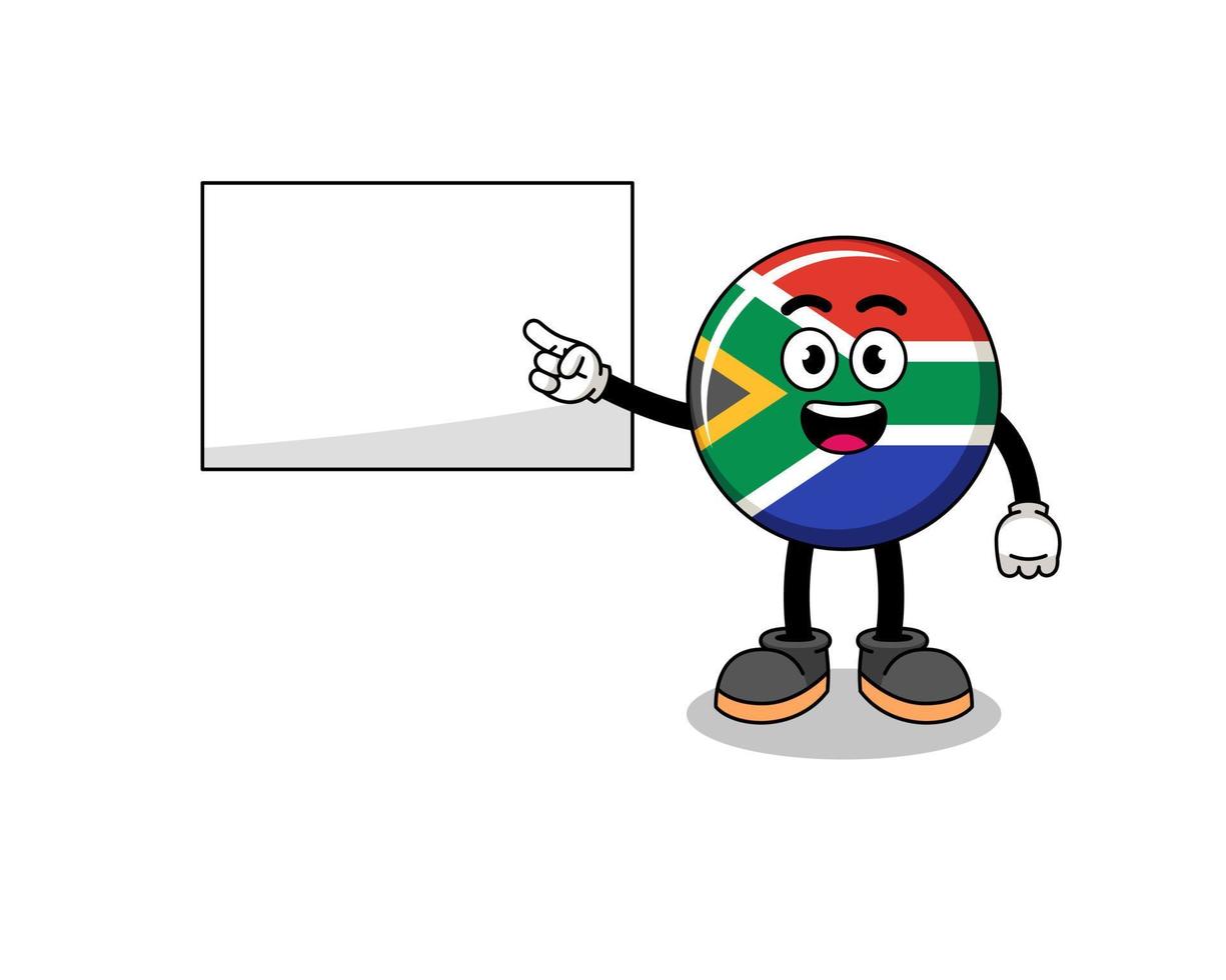 zuiden Afrika vlag illustratie aan het doen een presentatie vector