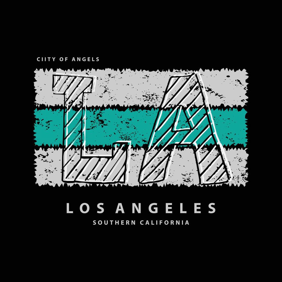 los angeles illustratie typografie. perfect voor het ontwerpen van een t-shirt vector