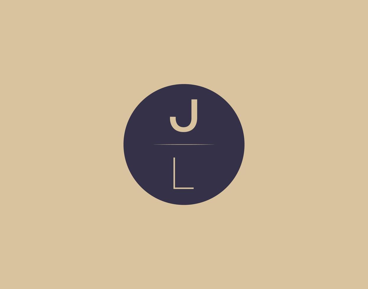 jl brief modern elegant logo ontwerp vector afbeeldingen