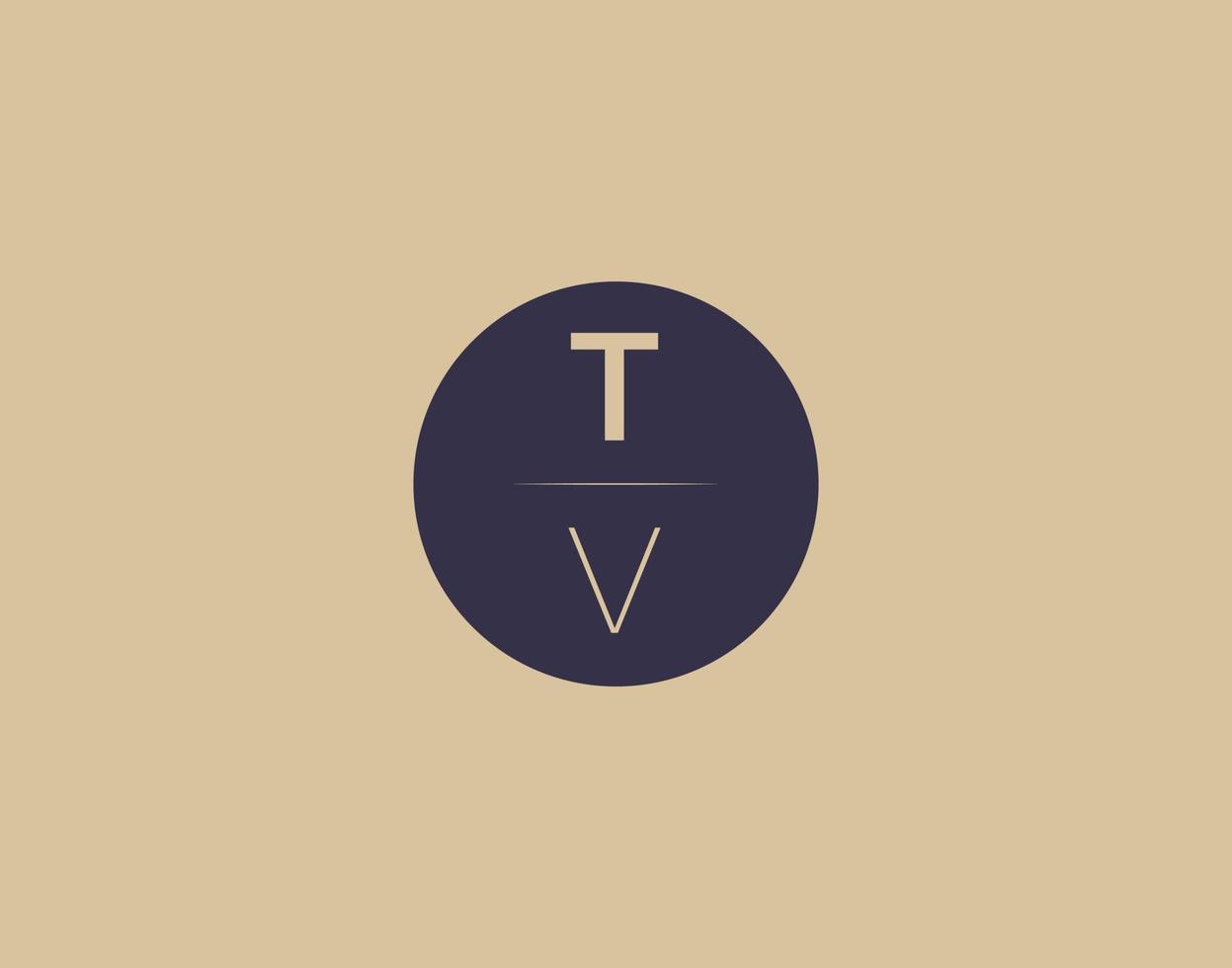 TV brief modern elegant logo ontwerp vector afbeeldingen