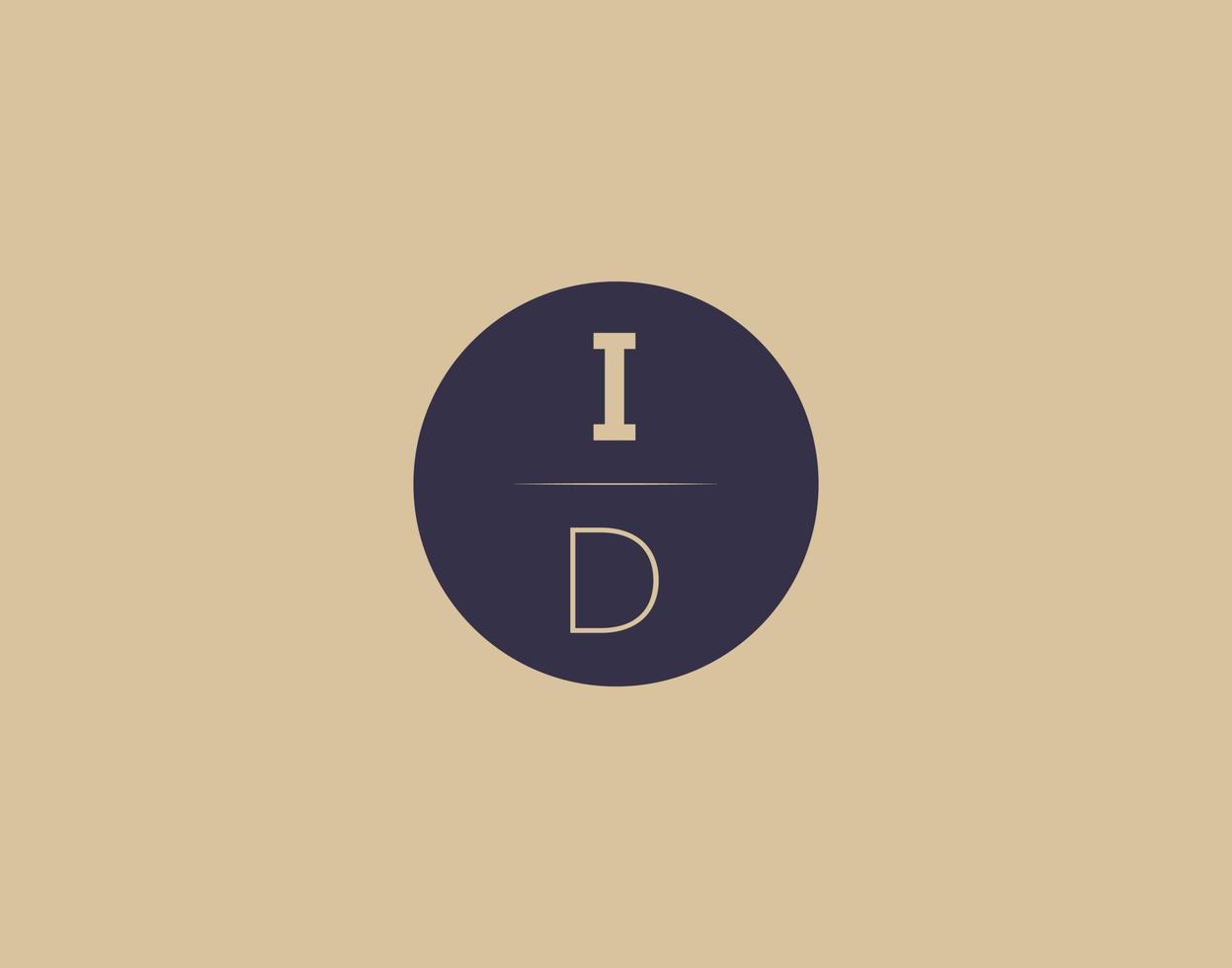 ID kaart brief modern elegant logo ontwerp vector afbeeldingen