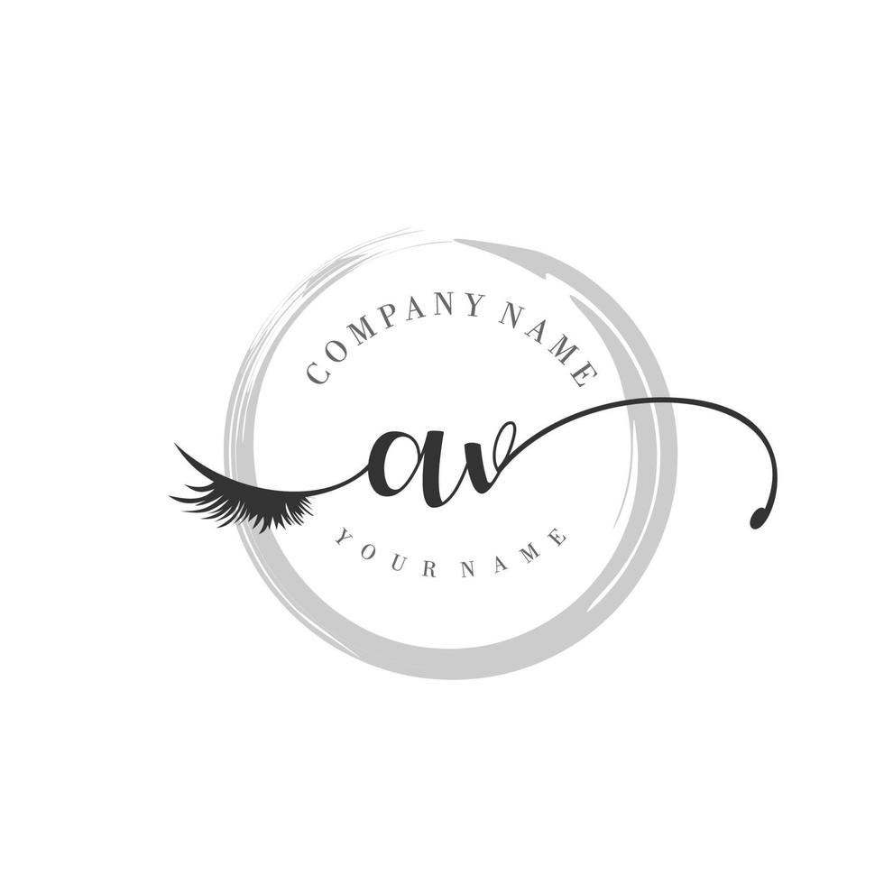 eerste av logo handschrift schoonheid salon mode modern luxe monogram vector