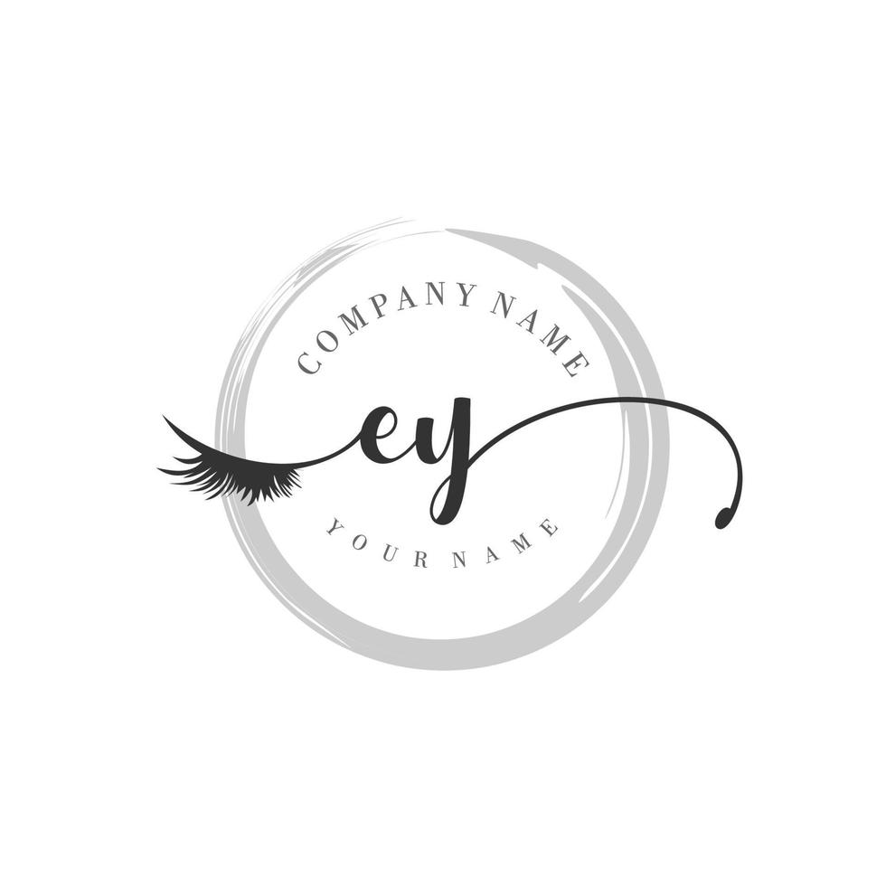 eerste ey logo handschrift schoonheid salon mode modern luxe monogram vector