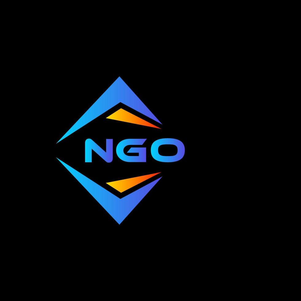 ngo abstract technologie logo ontwerp Aan zwart achtergrond. ngo creatief initialen brief logo concept. vector