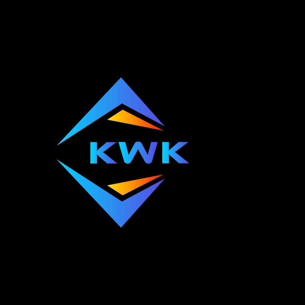 kwk abstract technologie logo ontwerp Aan zwart achtergrond. kwk creatief initialen brief logo concept. vector