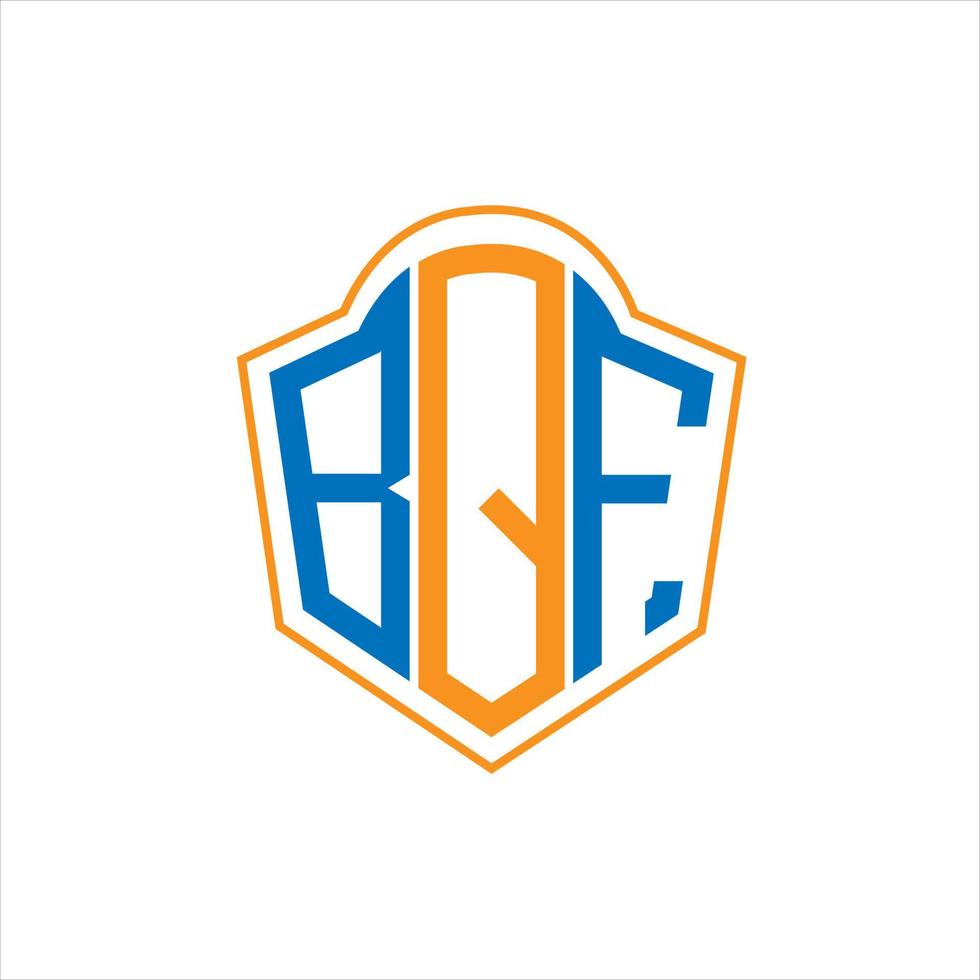 bqf abstract monogram schild logo ontwerp Aan wit achtergrond. bqf creatief initialen brief logo. vector