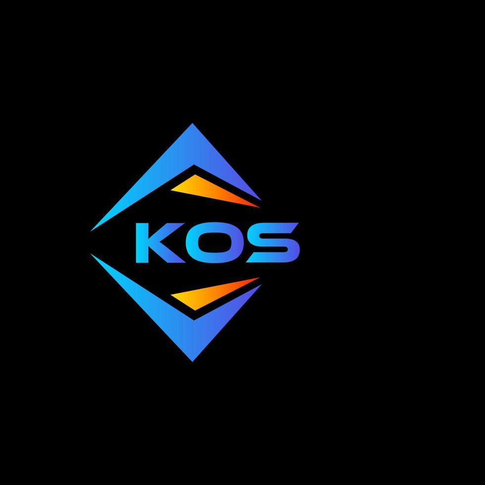 kos abstract technologie logo ontwerp Aan zwart achtergrond. kos creatief initialen brief logo concept. vector