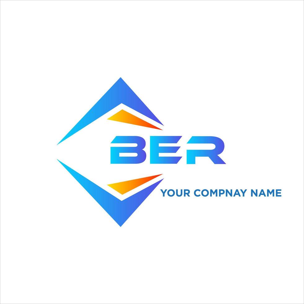 ber abstract technologie logo ontwerp Aan wit achtergrond. ber creatief initialen brief logo concept. vector