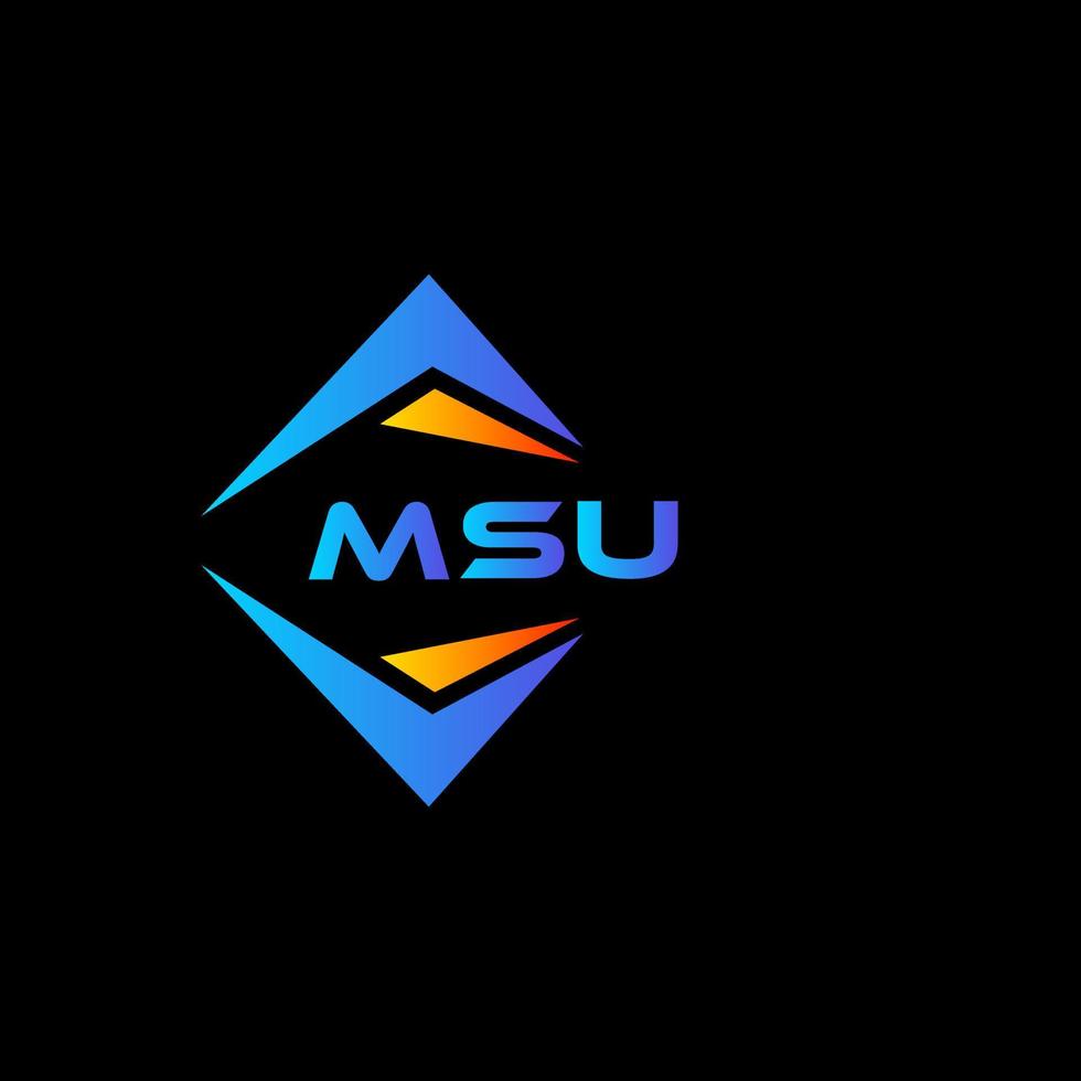 msu abstract technologie logo ontwerp Aan zwart achtergrond. msu creatief initialen brief logo concept. vector