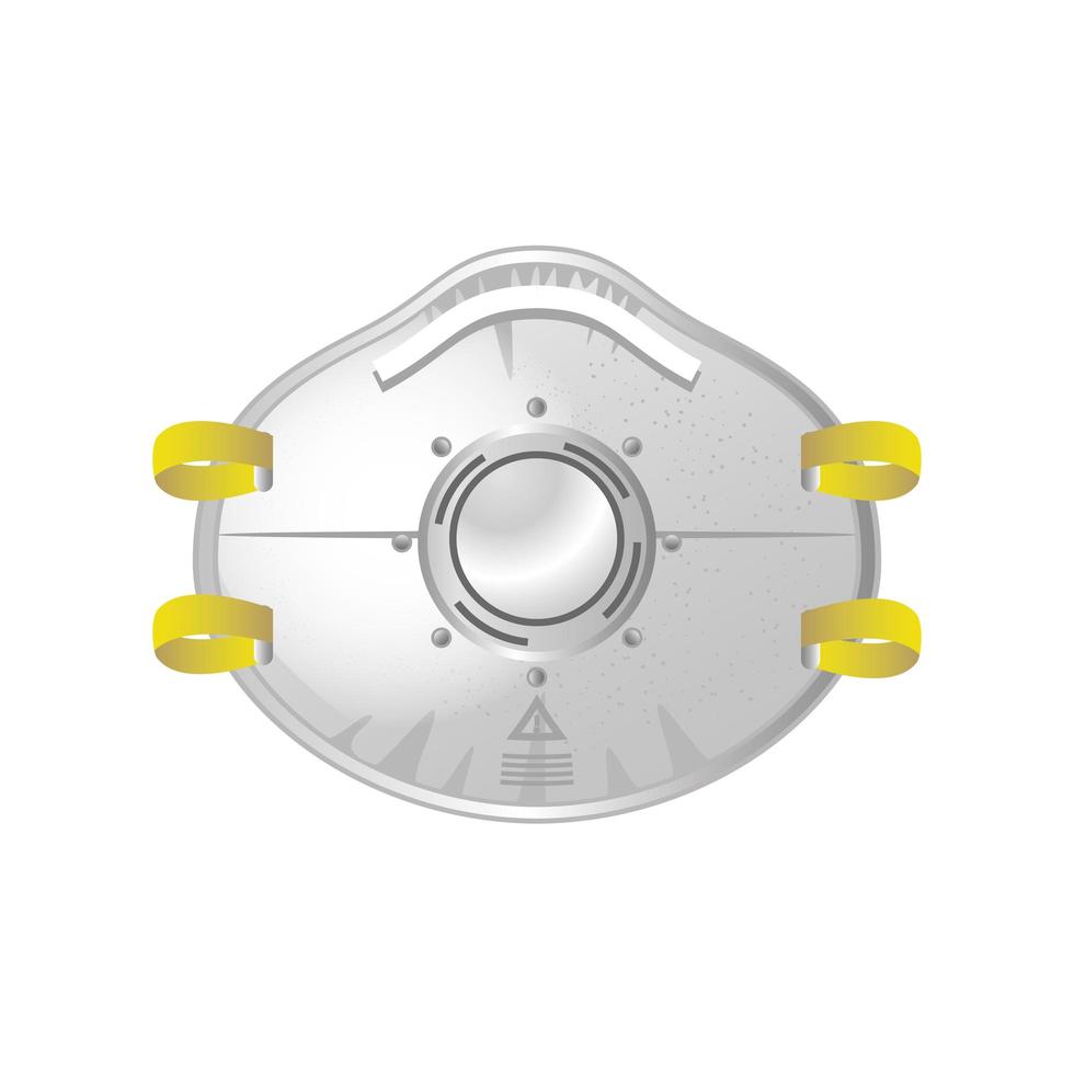 industrieel gezichtsmasker n95 op witte achtergrond vector