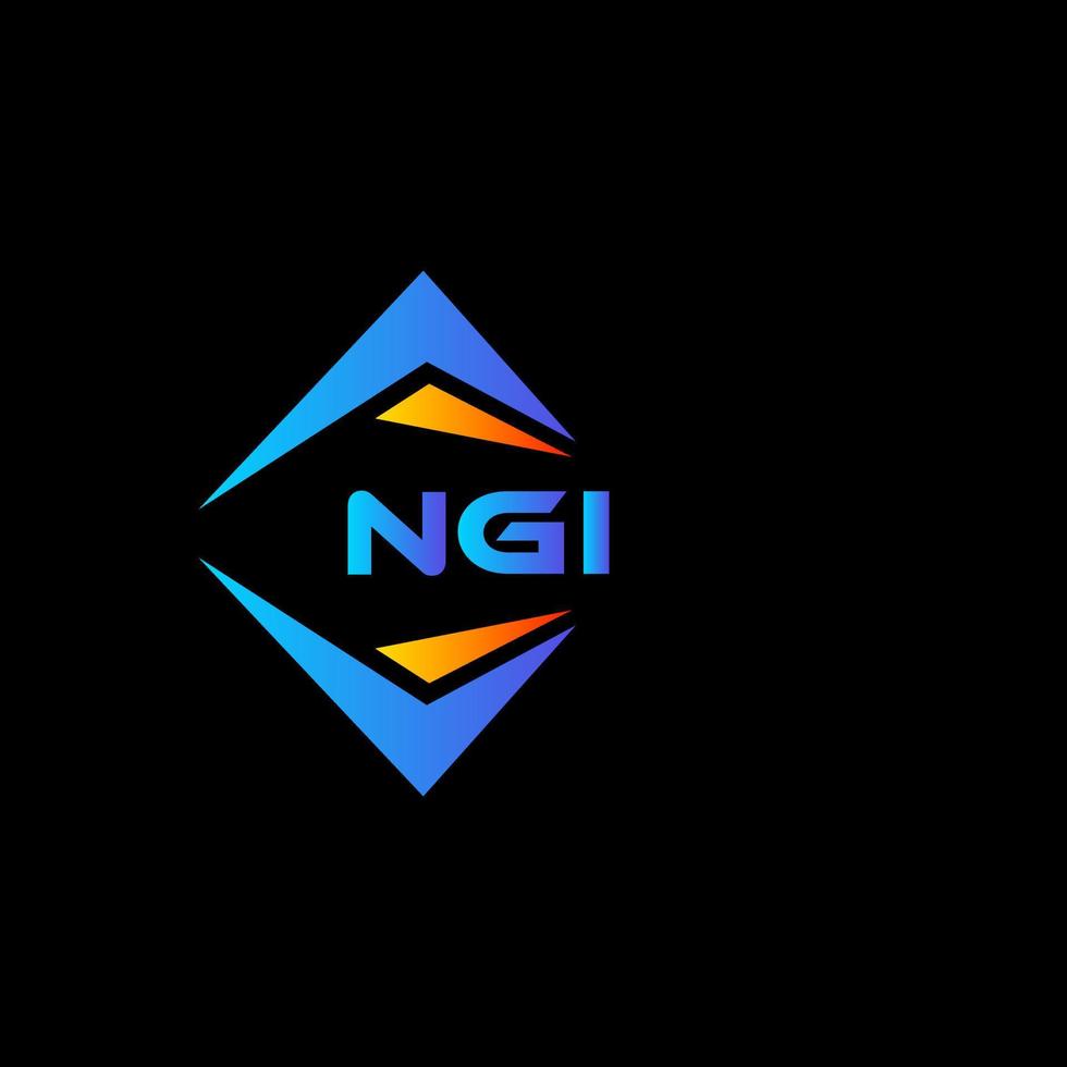 ngi abstract technologie logo ontwerp Aan zwart achtergrond. ngi creatief initialen brief logo concept. vector