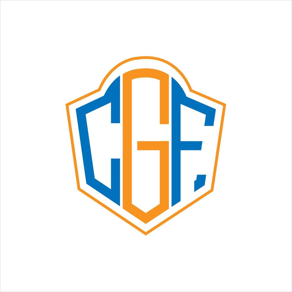 cgf abstract monogram schild logo ontwerp Aan wit achtergrond. cgf creatief initialen brief logo. vector