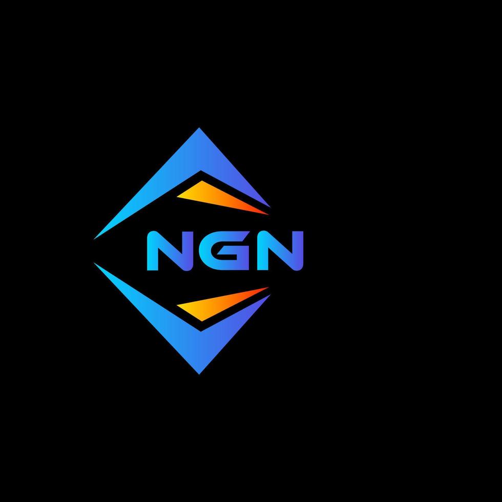 ngn abstract technologie logo ontwerp Aan zwart achtergrond. ngn creatief initialen brief logo concept. vector