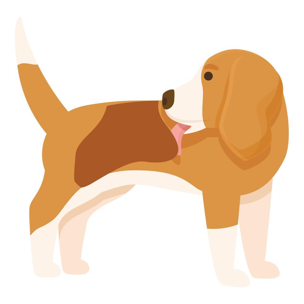klein hond icoon tekenfilm vector. puppy dier vector