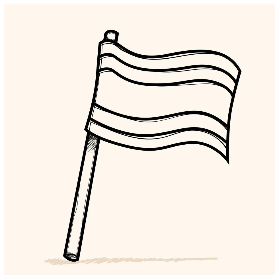 Thailand vlag tekening stijl kinderen potlood hand- getrokken Thailand banier voor onafhankelijkheid dag. vector