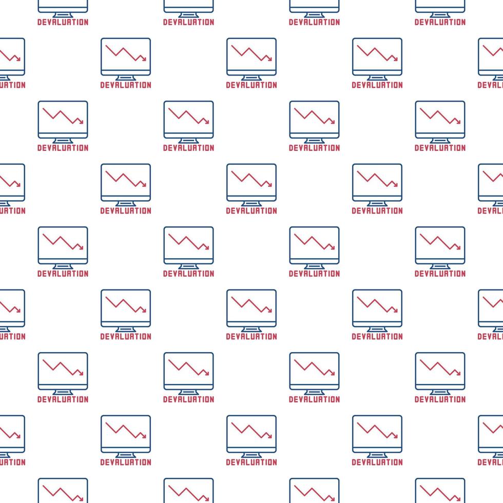 devaluatie vector financieel crisis concept gemakkelijk naadloos patroon