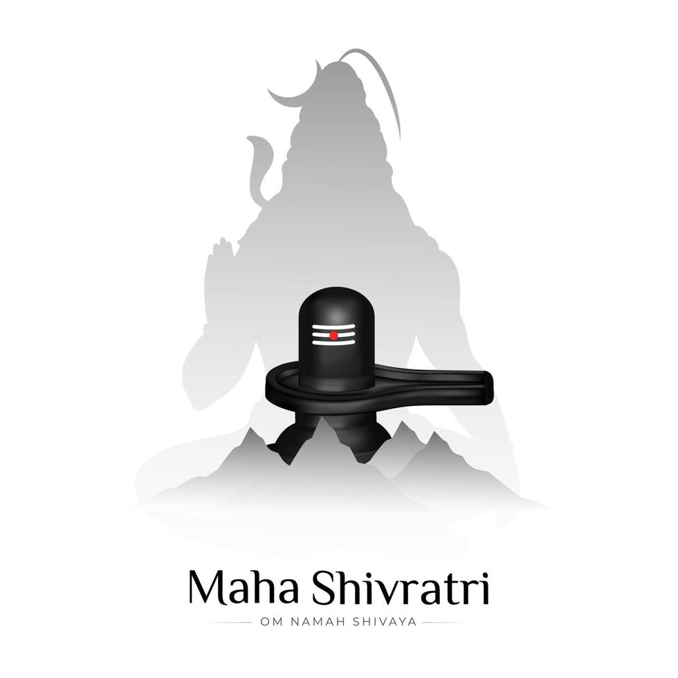 gelukkig maha shivaratri sociaal media post ontwerp vector