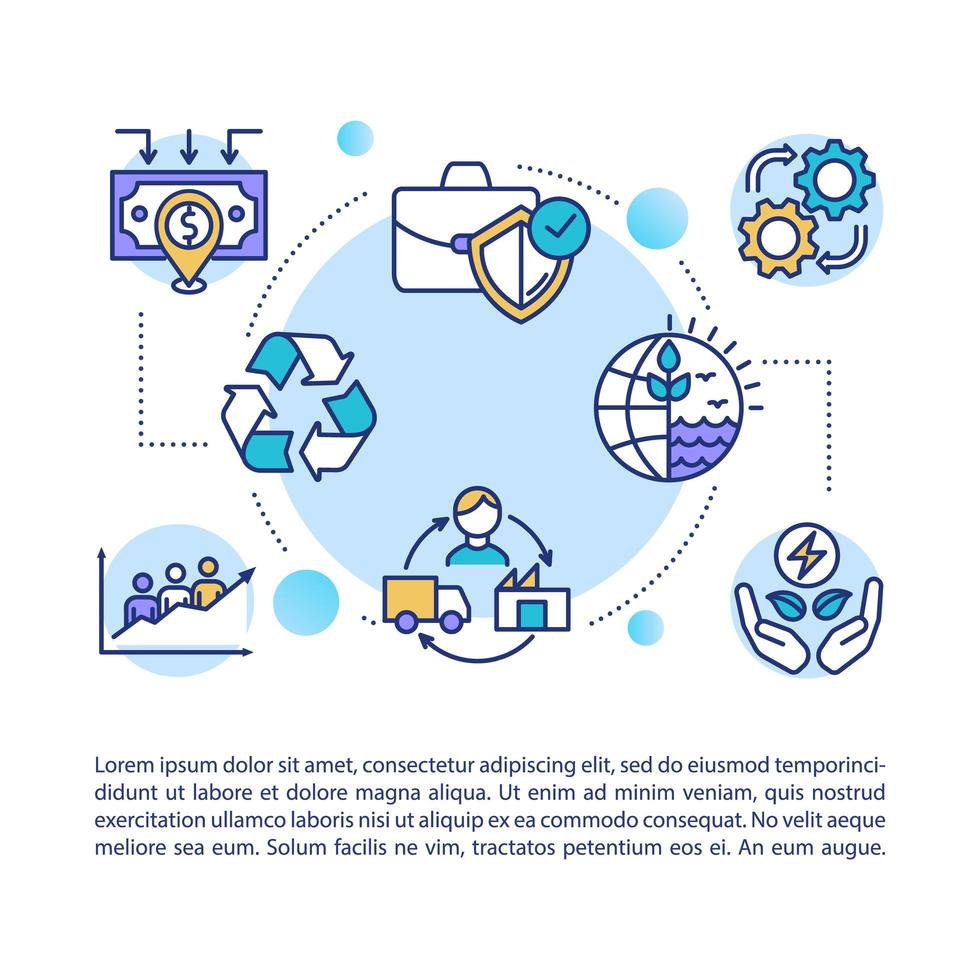 supply chain concept pictogram met tekst vector