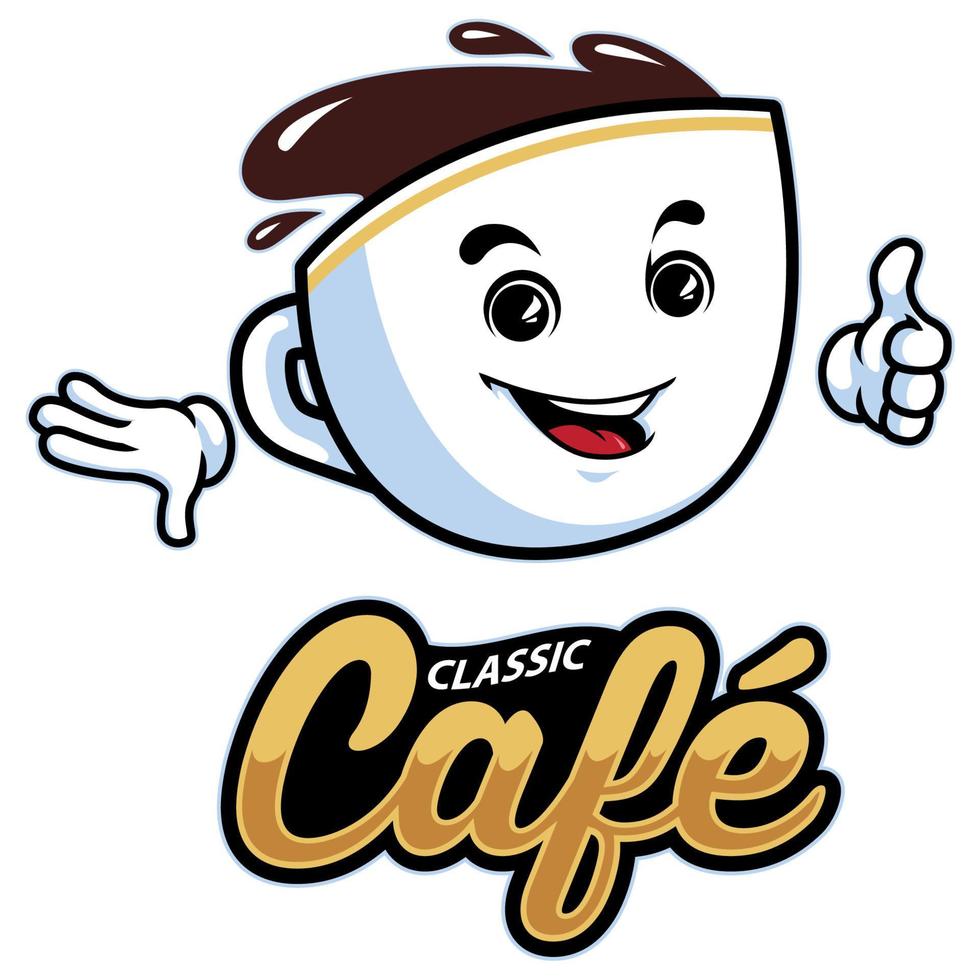 cafe tekenfilm mascotte vector