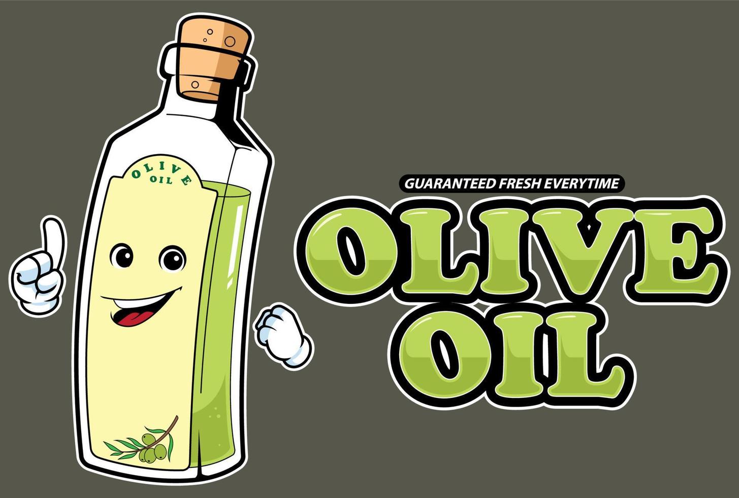 olijf- olie mascotte vector