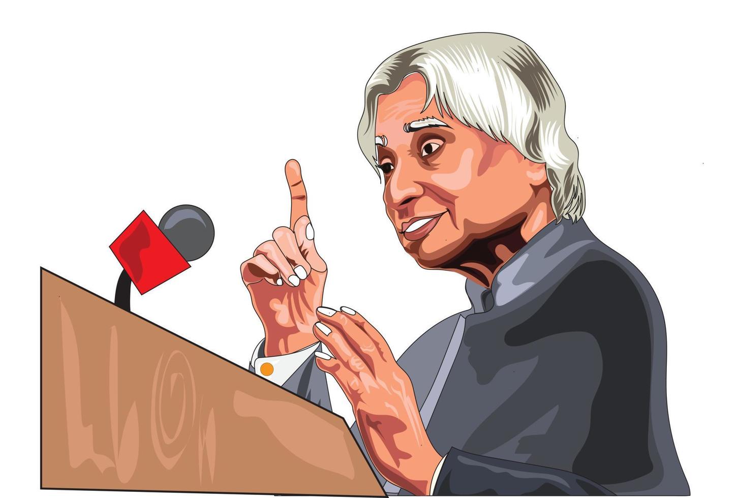 a. p. j. abdul Kalam voormalig president van Indië vector