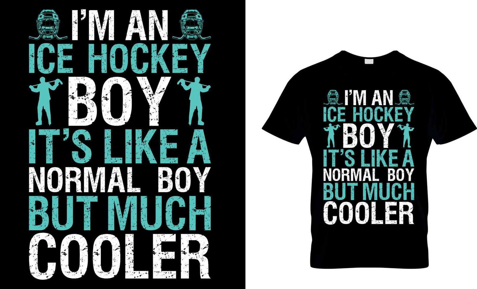 ijs hockey t-shirt ontwerp vector grafisch. ik ben een ijs hockey jongen zijn Leuk vinden een normaal jongen maar veel koeler.