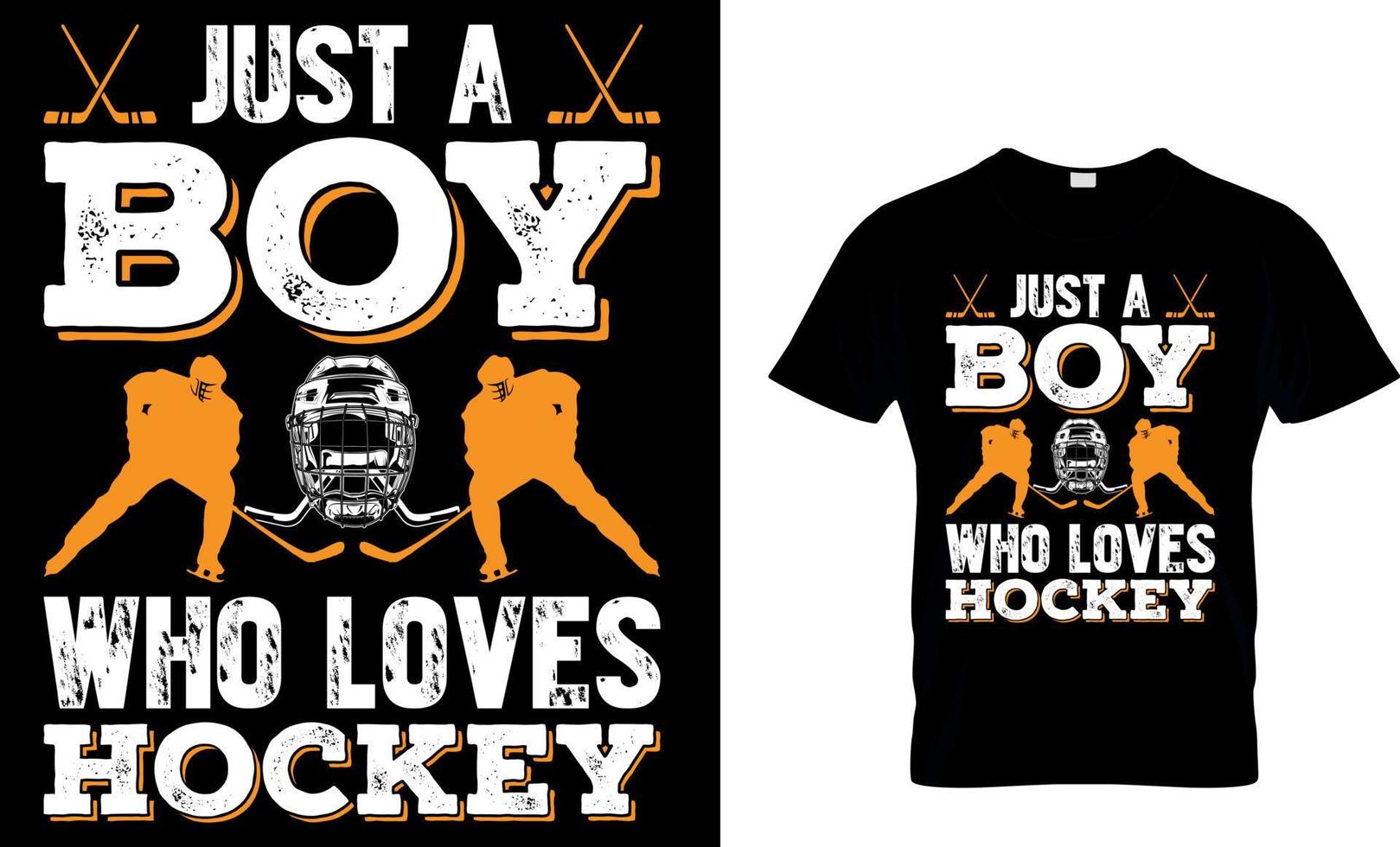 ijs hockey t-shirt ontwerp vector grafisch. alleen maar een jongen wie liefdes hockey.