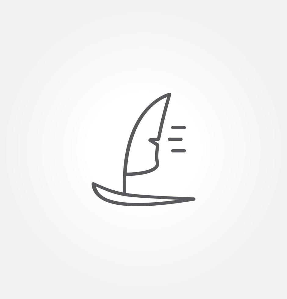 het windsurfen bord icoon vector illustratie logo sjabloon voor veel doel. geïsoleerd Aan wit achtergrond.