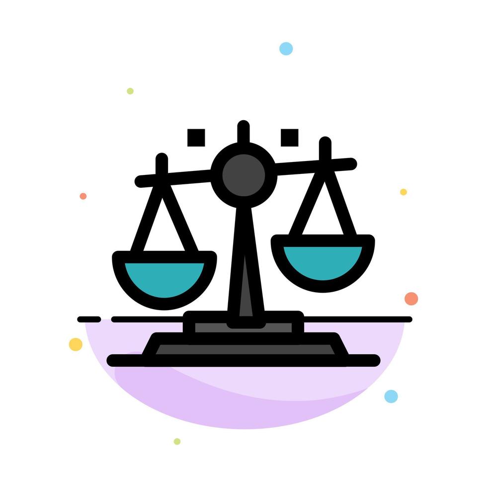 balans wet gerechtigheid financiën abstract vlak kleur icoon sjabloon vector