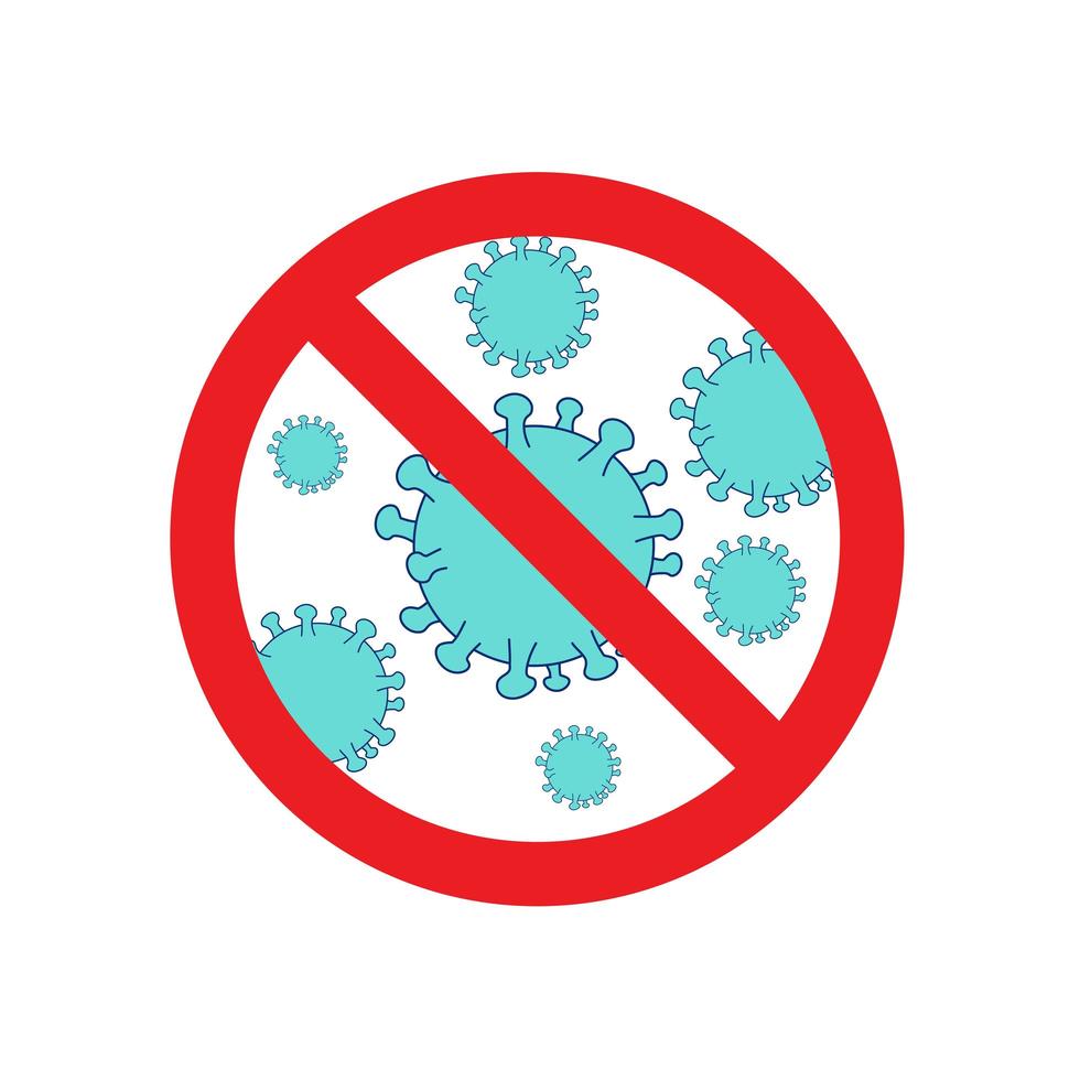 stop coronavirus-infectie teken vector