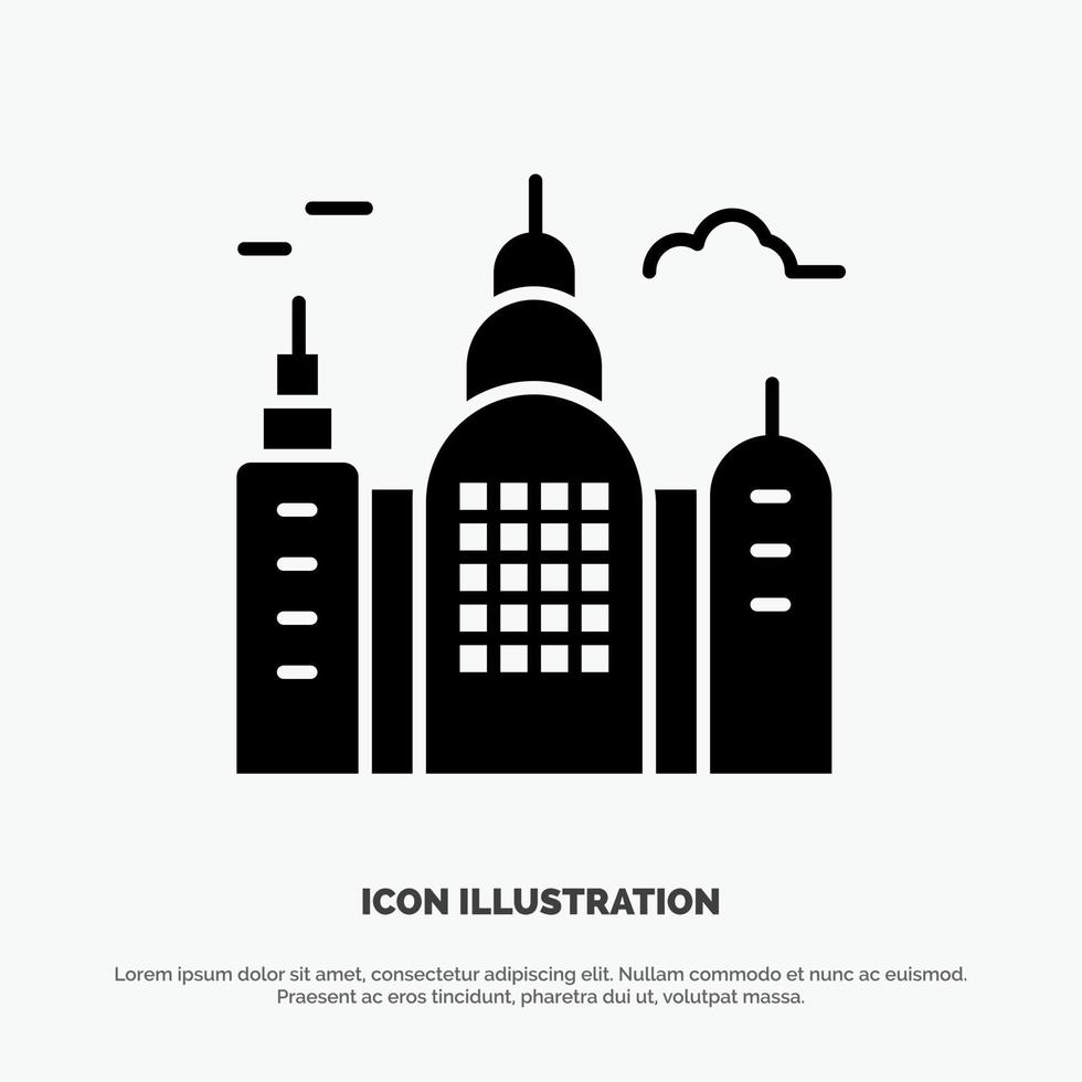 gebouw huis Canada solide glyph icoon vector